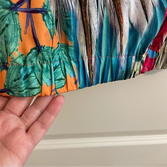 Clover Canyon Multicolor Print Crop Top Floral Leaves Size Small - Picture 3 of 10